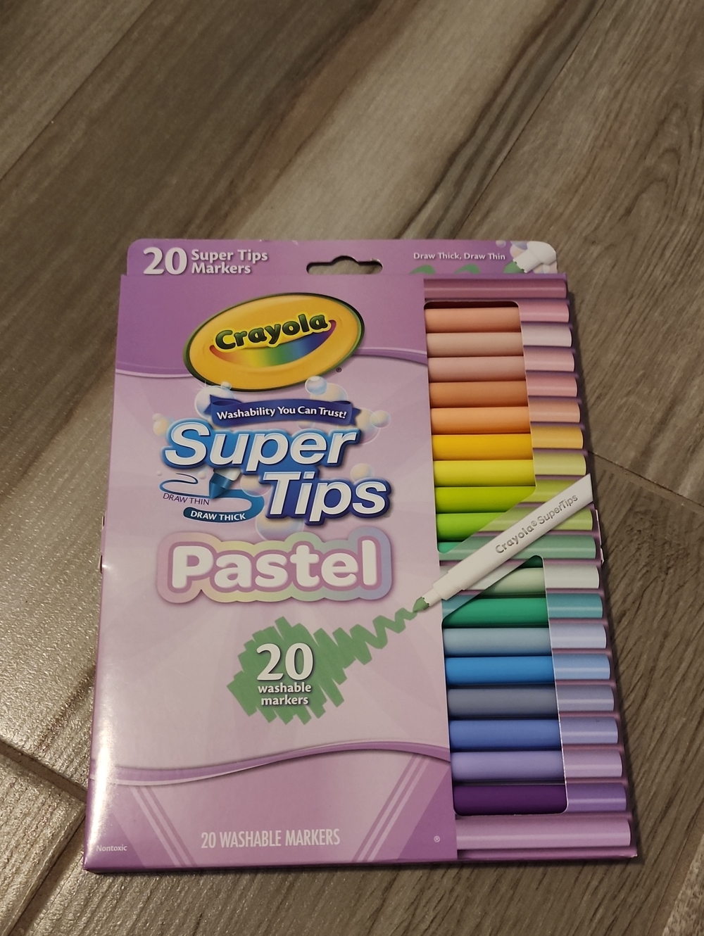 NWT 20 Crayola Super Tips Pastel Markers